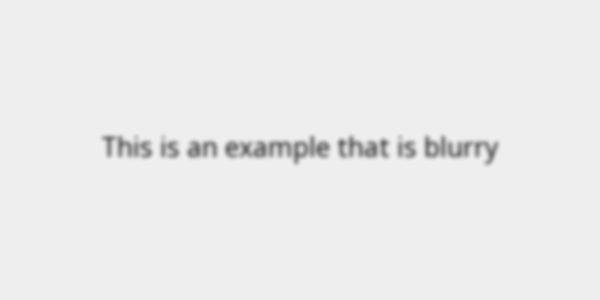 Example: With Blur Example: With Blur